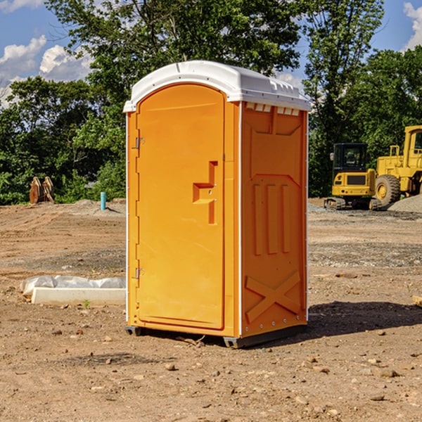 how often are the porta potties cleaned and serviced during a rental period in Brentwood